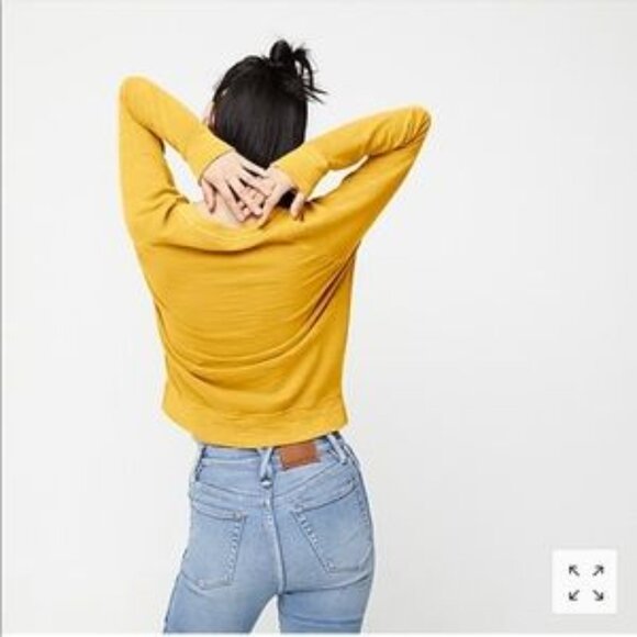 J. Crew Vintage Fleece Cotton Terry Crewneck Sweatshirt in Yellow - Picture 12 of 14